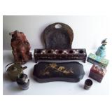 Group LOt of Asian Laquer and Metal Work