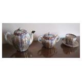 1900 Fine Satsuma Tea Set in Bamboo Forest Pattern