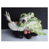 Carved & Assembled Bone Sculpture of Veggie & Bugs