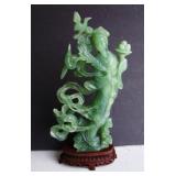 Dark Jade Carving of Quan Yin Figure