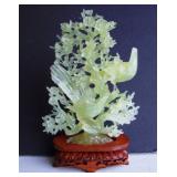 Fine Jade Carving of Birds in Branches