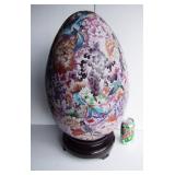 Huge Cloisonne Egg on Stand