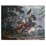 Closeup showing Hand Tinting to Etching