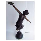 Bronze Figure of Shield Dancer Signed Preiss
