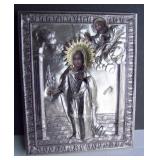 Silver over Painted Wood - Russian Icon