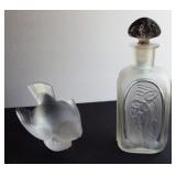 Signed Lalique Bird & Perfume