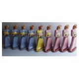 30s Deco Pottery Figures Marked "Hungary"