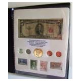 Lincoln Stamp & Coin Set