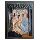 Mid-Mod Pottery Art Tile