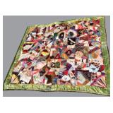 1880 Victorian Silk Crazy Quilt