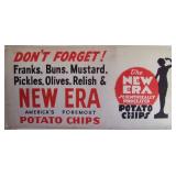 50s Detroit New-Era Potato Chip Advertising Sign
