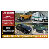 Annual Fall 2-Day Equipment & Vehicle Auction (Sunday)