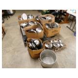 Palette lot of pots & pans.