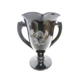 L.E. Smith Amethyst Trophy Vase