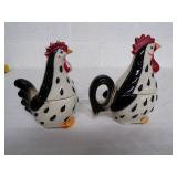 Antique Rooster Creamer & Sugar