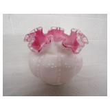 Fenton Peach Crest Melon vase