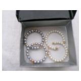 2sets pearl & Gold Earrings