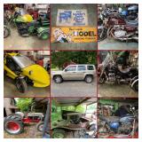 Carmichaels, PA: Downsizing Lifetime collection of Motorcycles, Cars, Tractor, Parts, Tools, and re