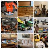 McMurray, PA: Large Estate Auction: Like New Tools, Shop Equipment, Household Items, Furniture, App