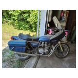 1980 Kawasaki KZ650 motorcycle, (16,671 miles) faring hard saddle bags, original owners manual, 2 ka