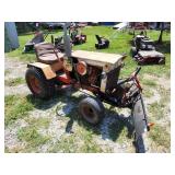 Case 155 lawn tractor, hydro, onan engine, Craftsman 48" snow blade, NEEDS BATTERY, motor turns over
