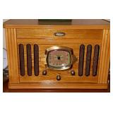 Crosley Vintage Console Oak Cabinet Turntable AM/FM Collectors Radio Tape Deck