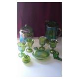 carnival glass harvest grape