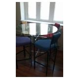 Pub table and 4 colorful chairs nice quality