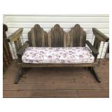 Wooden Glider with Cushion