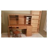 Desk, Chair, Bookcase