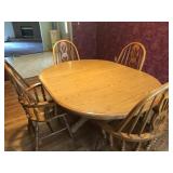 Oak Dining Table with 4 Chairs