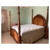 Queen-Size Bed with Mattress and Box Spring Set