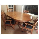 Oak Table with Four Chairs
