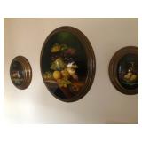 3D Oval Fruit Wooden Wall Plaques