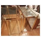 Glass & Brass End Tables
