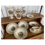 Various Early American Pattern Dishware