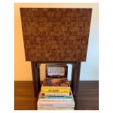 4 TV Trays/Stand and Assortment of Cookbooks
