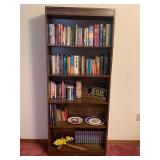 Extensive Religious Book/DVD/VHS/Audio Collection in Bookcase