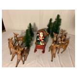 Santa and His Reindeer