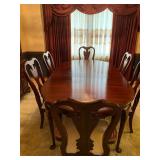 Solid Wood SUMTER Queen Anne Dining Room Table and Chairs