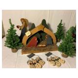 Wooden Nativity Scene