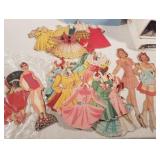 Two White Binders of Paper Dolls