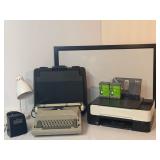 DELL Printer and VINTAGE Typewriter