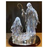 Icy Crystal Illuminated Nativity Scene