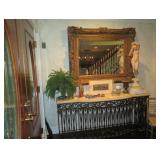 Louis XVI style Iron and fossilized Limestone Console 