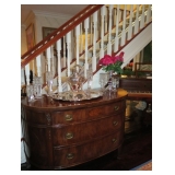 Quality Mahogany Demilune Server 