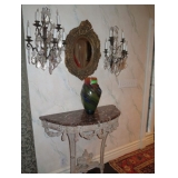 Louis XVI-style carved and limed oak oak console