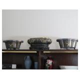 Three Piece Vintage Cloisonne 