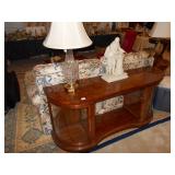 great curved glass sofa table