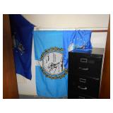 flags and filing cabinet